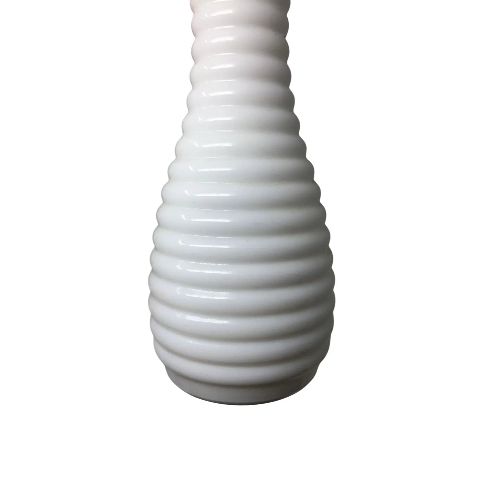 Vintage White Randall Ribbed Milk Glass Flower Vase - randall - Vase or Holder - A+ Stuff