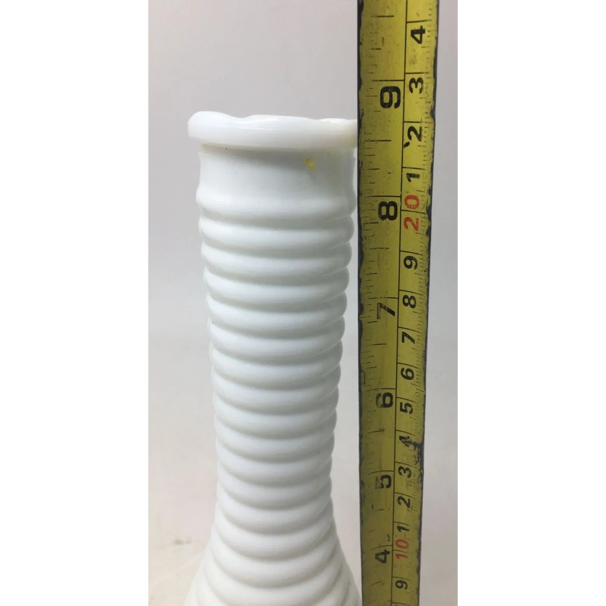 Vintage White Randall Ribbed Milk Glass Flower Vase - randall - Vase or Holder - A+ Stuff