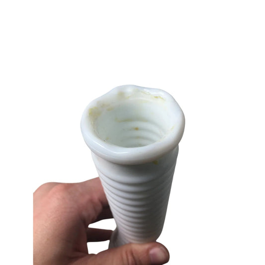 Vintage White Randall Ribbed Milk Glass Flower Vase - randall - Vase or Holder - A+ Stuff