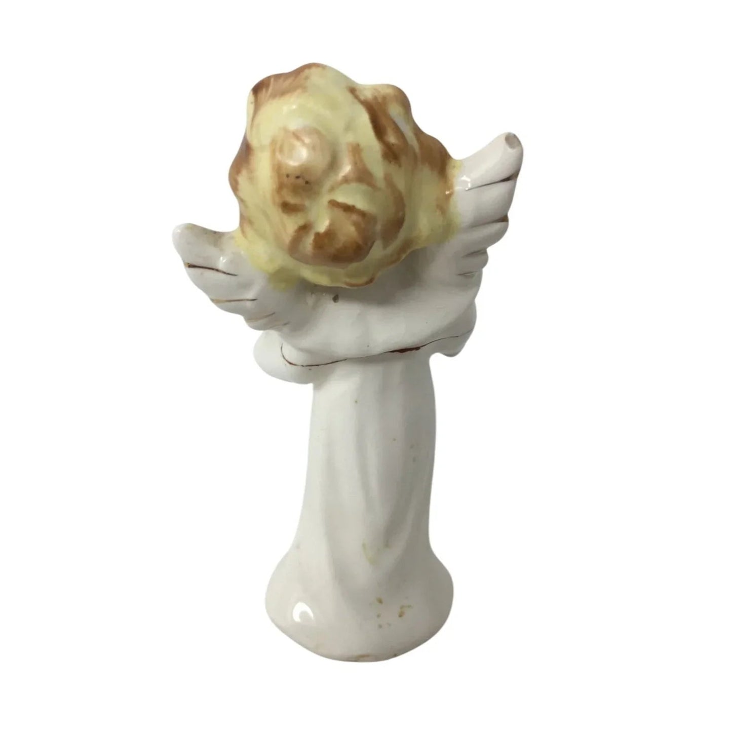 Vintage White Singing Angel - Hand Painted Artmark Originals Japan - A+ Stuff - Figurines - A+ Stuff