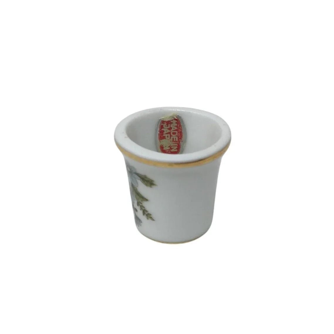Vintage White Thimble with Flowers/Butterfly on it - Made in Japan - A+ Stuff - Collectibles - A+ Stuff