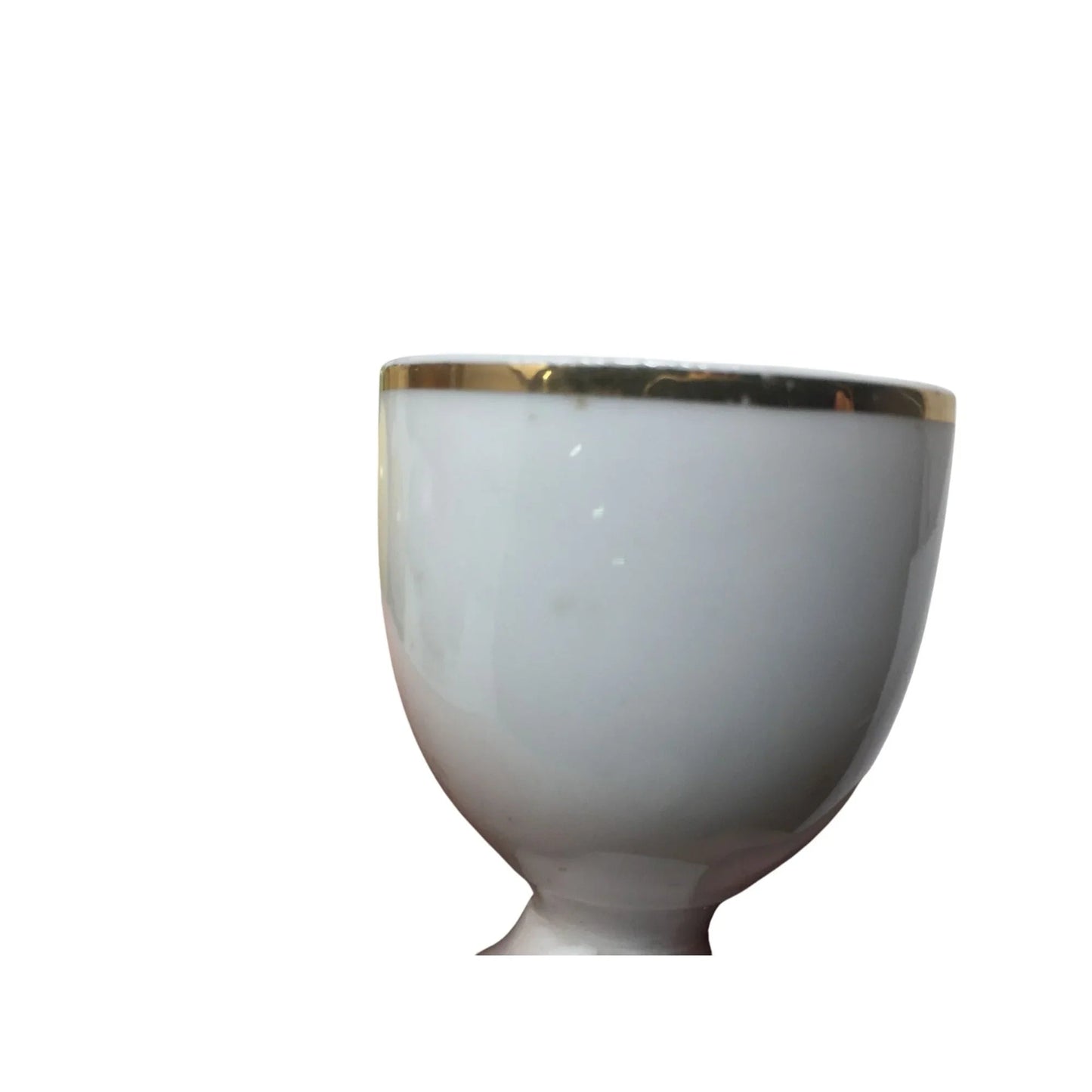 Vintage White/Gold Footed Egg Cup or Egg Holder - Made in Japan - A+ Stuff - Collectibles - A+ Stuff