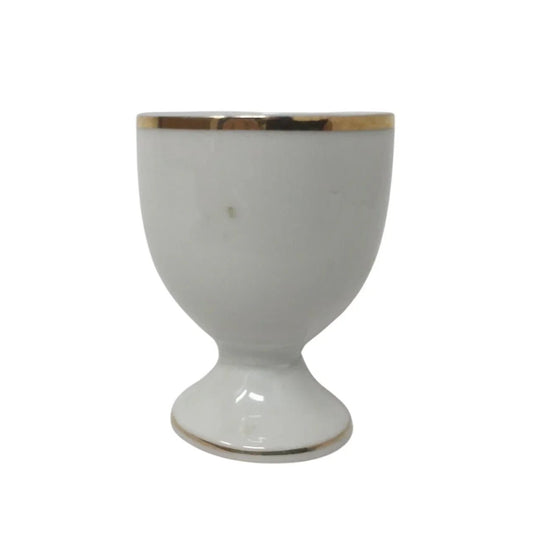 Vintage White/Gold Footed Egg Cup or Egg Holder - Made in Japan - A+ Stuff - Collectibles - A+ Stuff