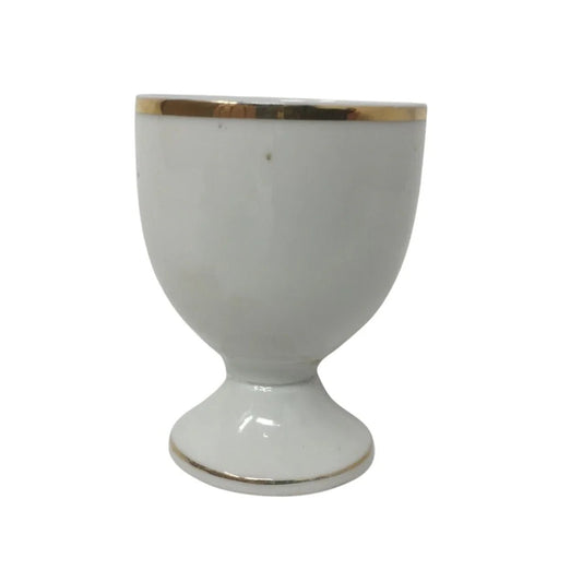 Vintage White/Gold Footed Egg Cup or Egg Holder - Made in Japan - A+ Stuff - Collectibles - A+ Stuff