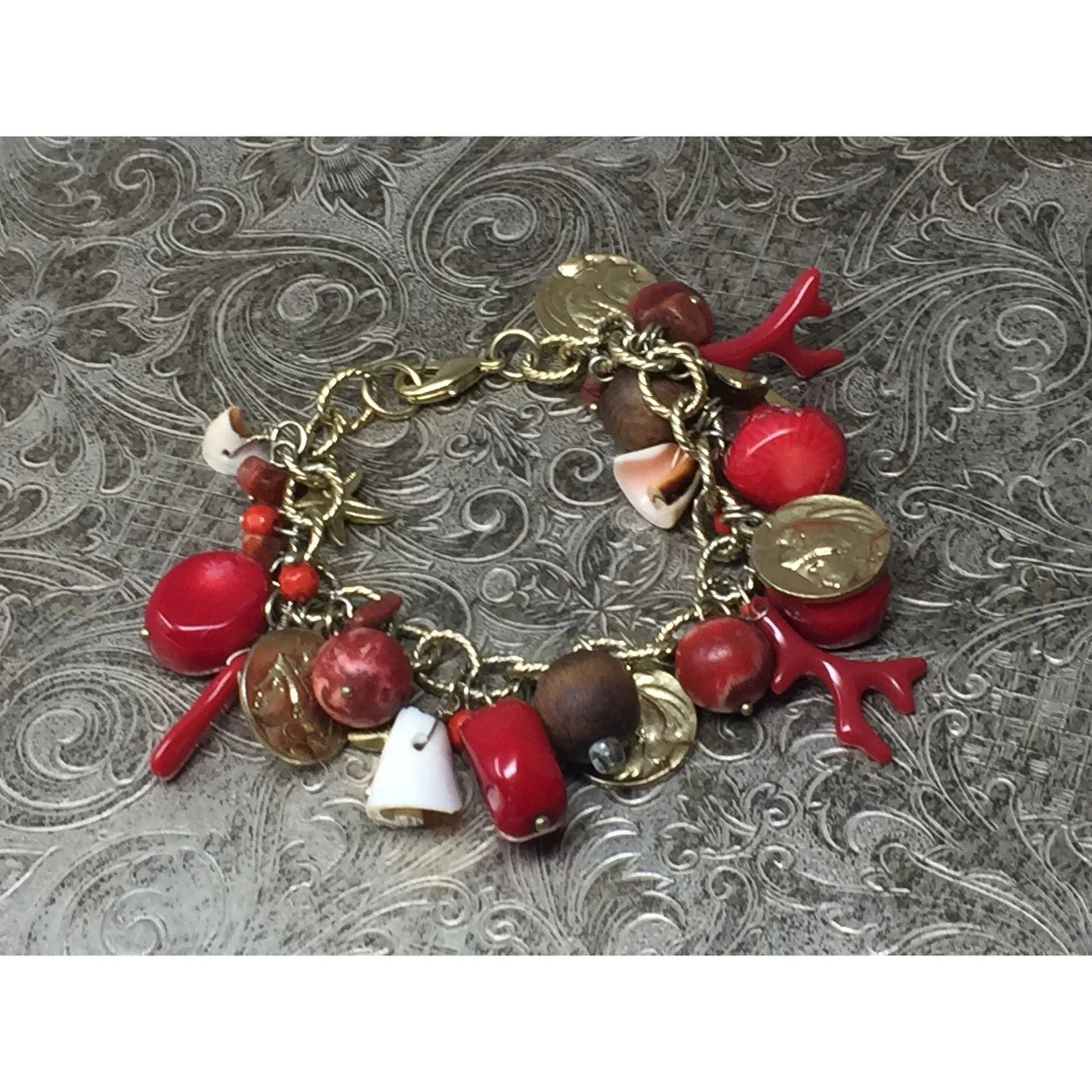 Vintage Women's Beach Themed Chunky Charm Bracelet - A+ Stuff - Bracelet - A+ Stuff