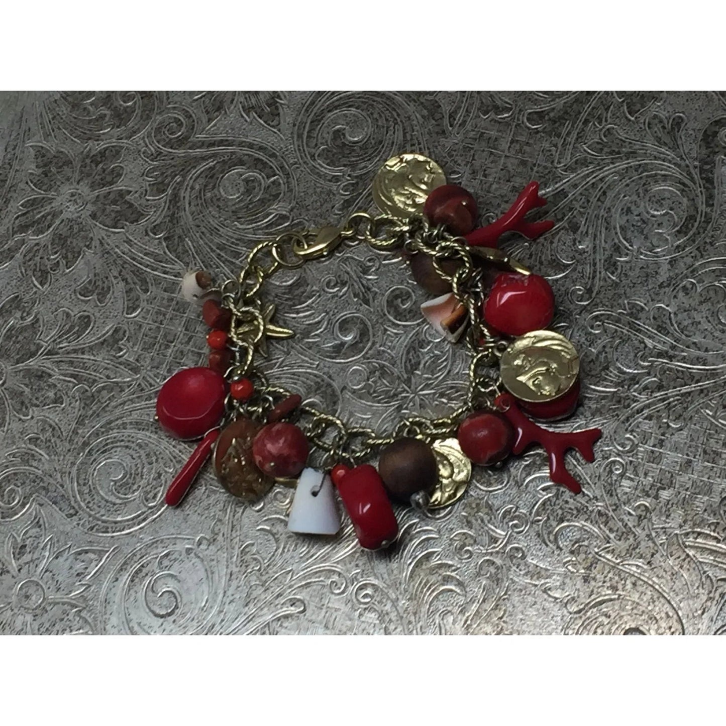 Vintage Women's Beach Themed Chunky Charm Bracelet - A+ Stuff - Bracelet - A+ Stuff