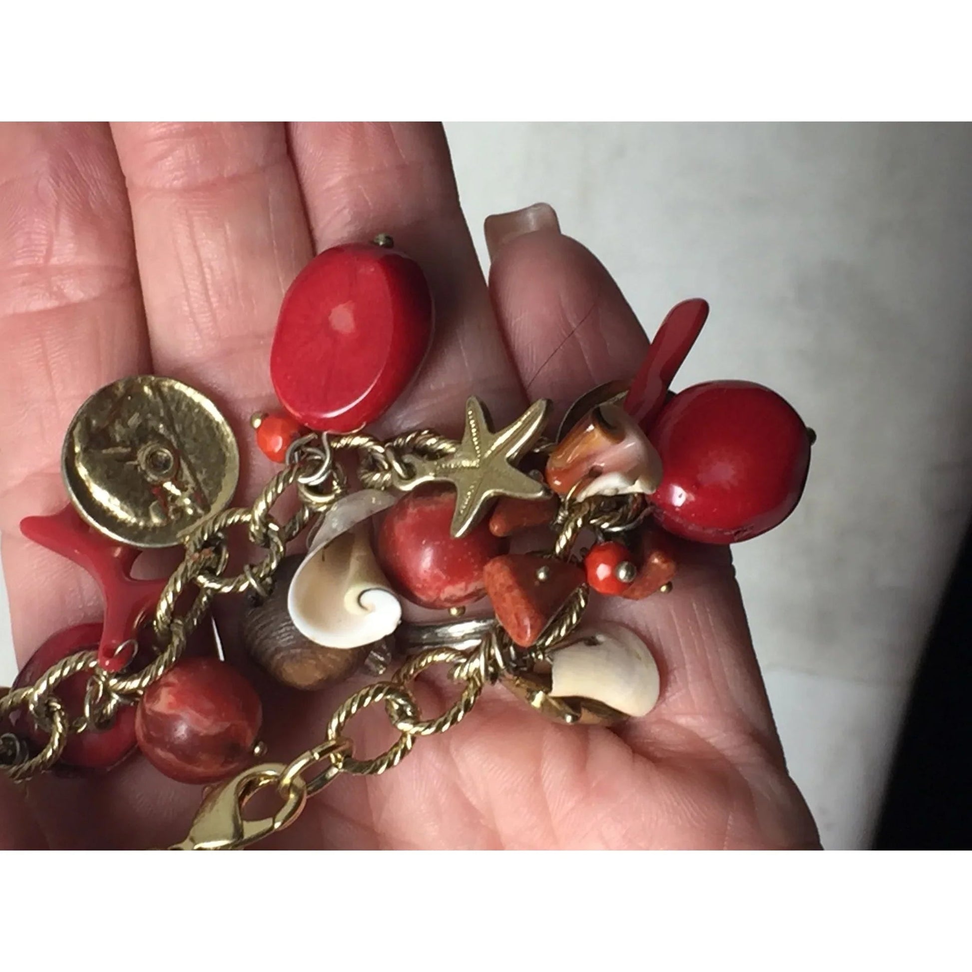 Vintage Women's Beach Themed Chunky Charm Bracelet - A+ Stuff - Bracelet - A+ Stuff