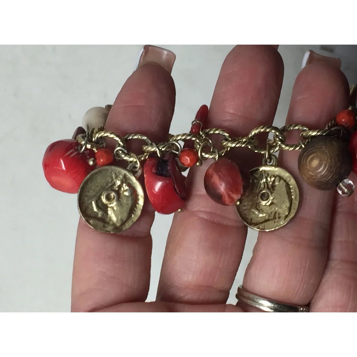 Vintage Women's Beach Themed Chunky Charm Bracelet - A+ Stuff - Bracelet - A+ Stuff