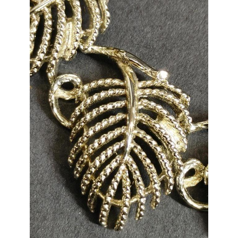 Vintage Women's Beautiful Gold Tone LISNER Leaf Necklace - LISNER - necklace - A+ Stuff