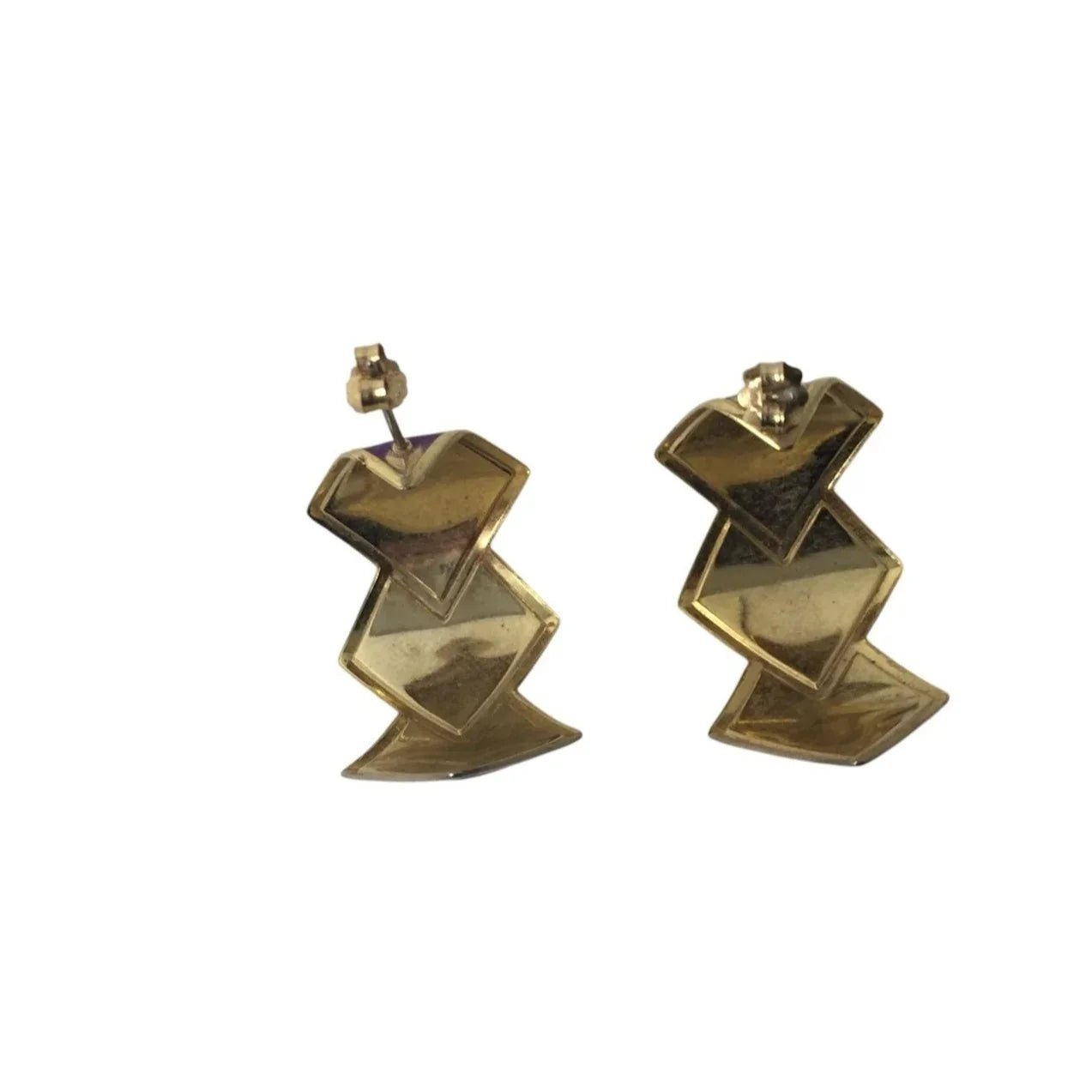 Vintage Women's Gold Tone Earrings (Blue, Pink, Purple) - A+ Stuff - Earrings - A+ Stuff