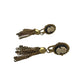 Vintage Women's Gold Tone Tassel Chain Cameo Screw Back Earrings - A+ Stuff - Earrings - A+ Stuff