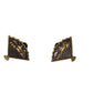Vintage Women's Japanese Damascene fan K24 Gold Tone Screw Back Earrings - A+ Stuff - Earrings - A+ Stuff