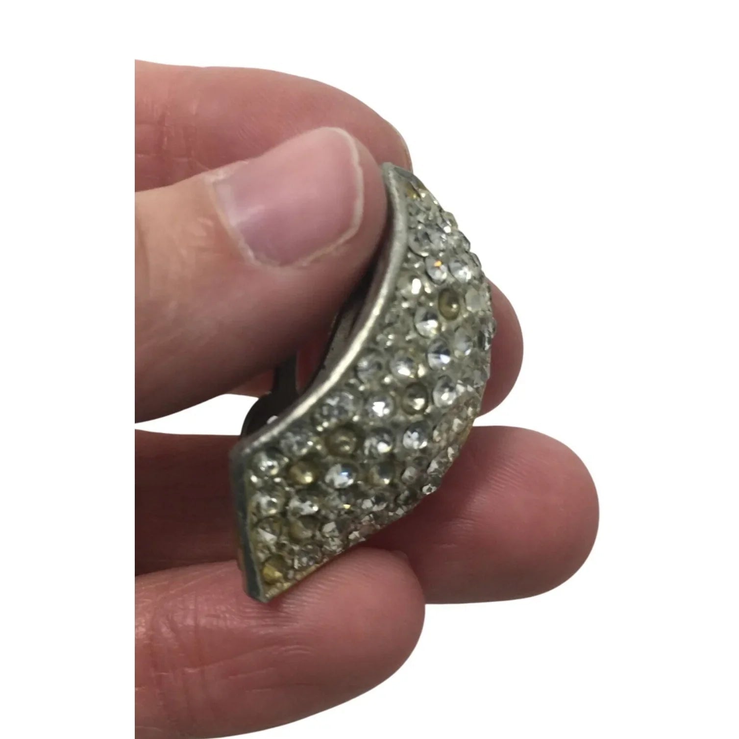 Vintage Women's Rhinestone Clip On Earrings - A+ Stuff - Earrings - A+ Stuff