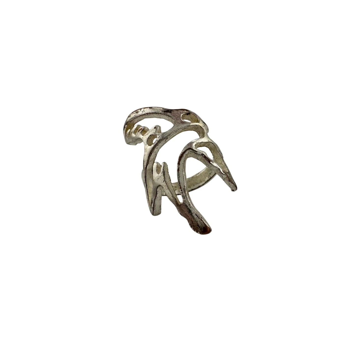 Vintage Women's Silver Toned Geometric Ring - A+ Stuff - Ring - A+ Stuff