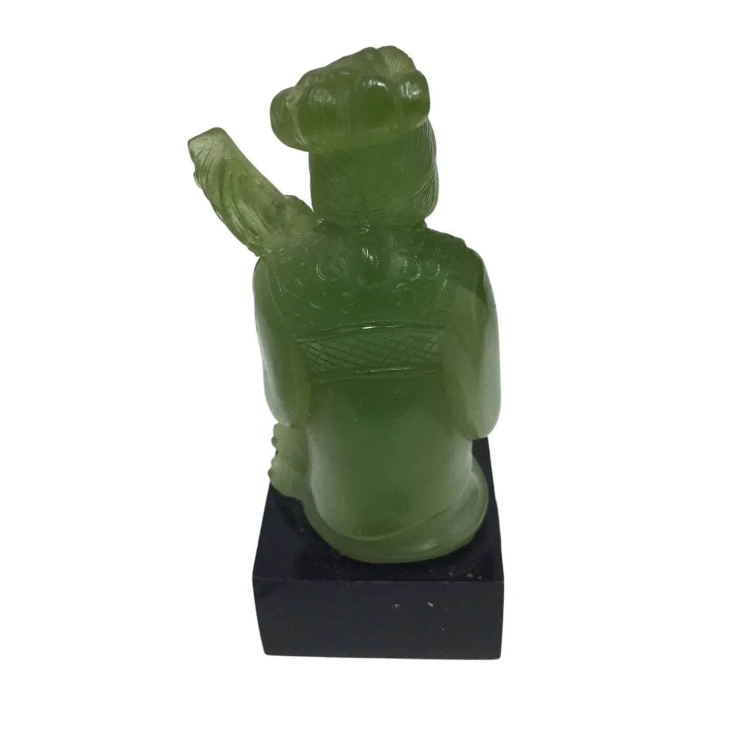 Vintage Wony Faux Jade Figurine on Black stand - 4'' tall - A+ Stuff - Figurines - A+ Stuff