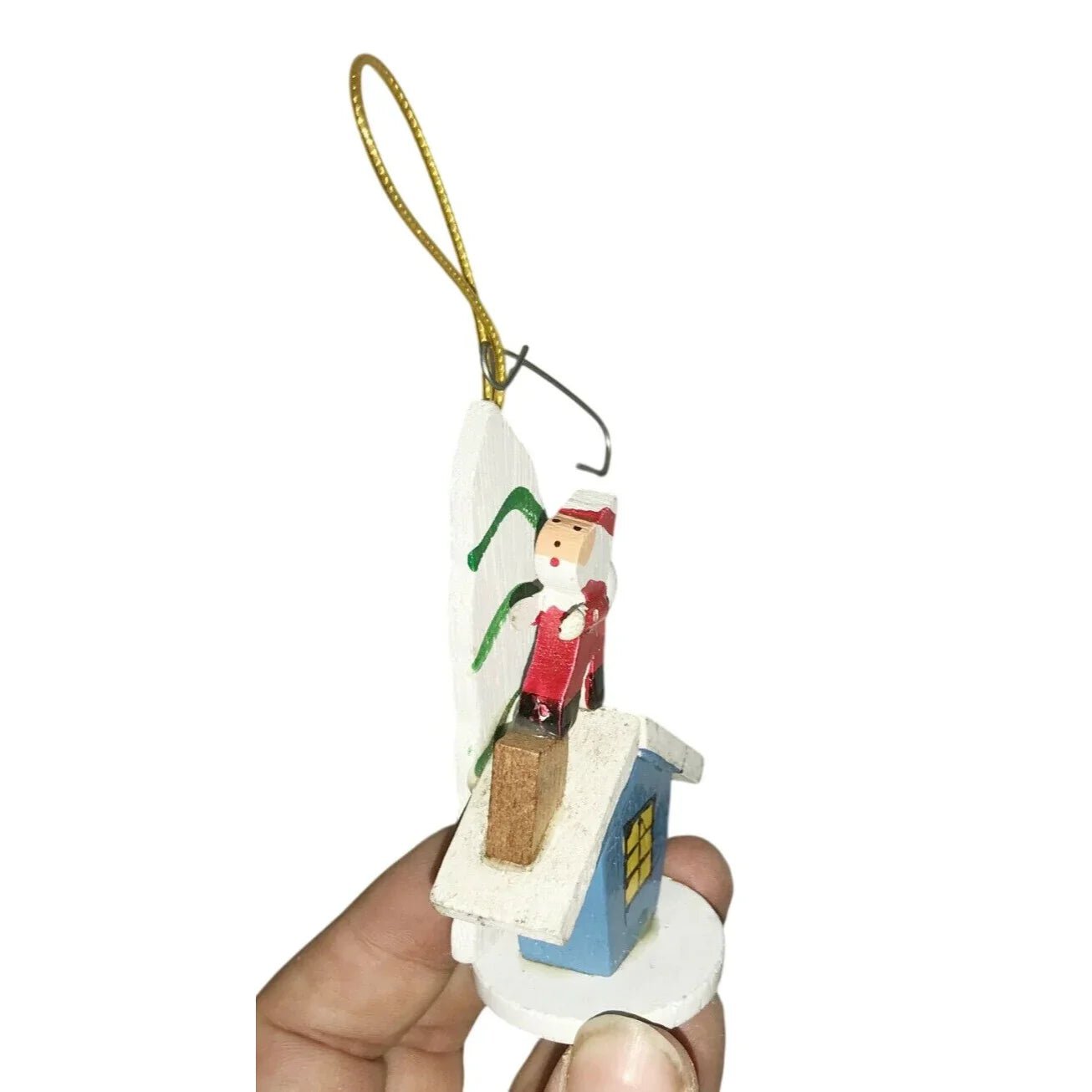 Vintage Wooden Christmas Tree Ornaments - Angel Soldier, House, Bird - Unbranded - Christmas Ornament - A+ Stuff