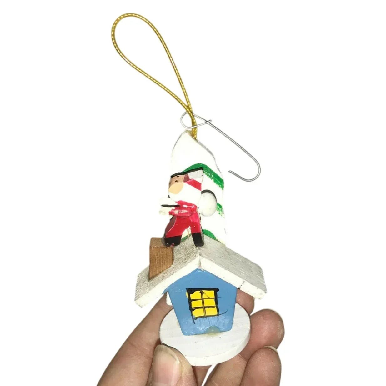 Vintage Wooden Christmas Tree Ornaments - Angel Soldier, House, Bird - Unbranded - Christmas Ornament - A+ Stuff