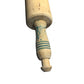Vintage Wooden Rolling Pin with Green Handles - A+ Stuff - primitive kitchen tools - A+ Stuff