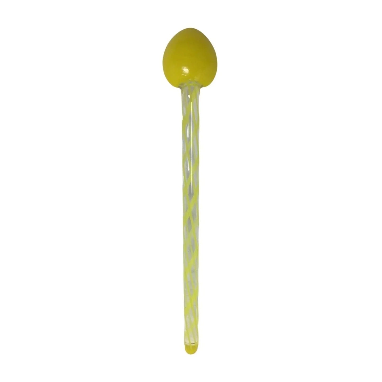 Vintage Yellow and Clear Glass Spoon/stirrer - A+ Stuff - Spoons - A+ Stuff