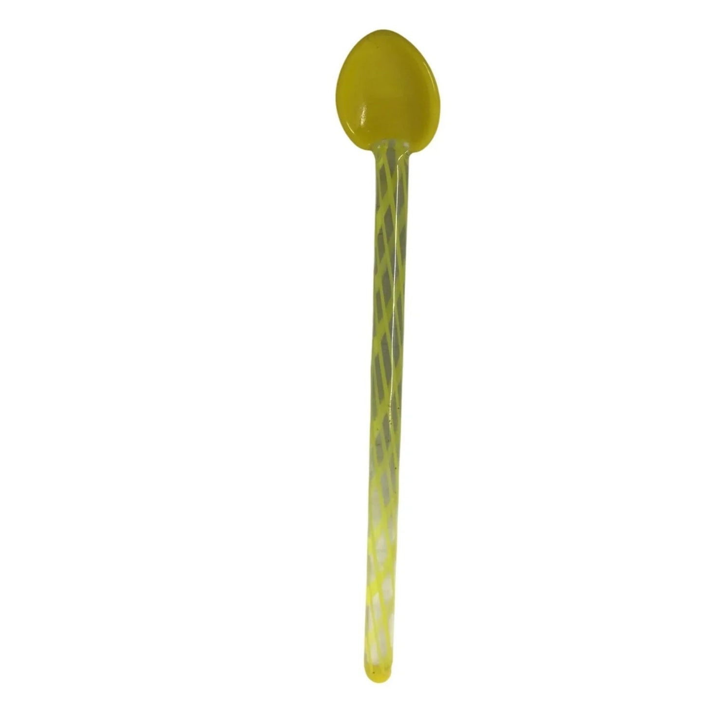 Vintage Yellow and Clear Glass Spoon/stirrer - A+ Stuff - Spoons - A+ Stuff