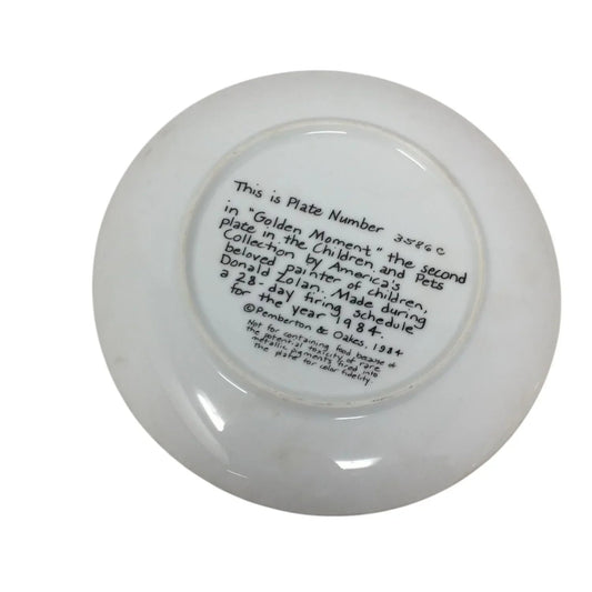 Vintage Zolan Collector Plate ''Golden Moment'' (7.5'' Wide) - zolan - Plates - A+ Stuff