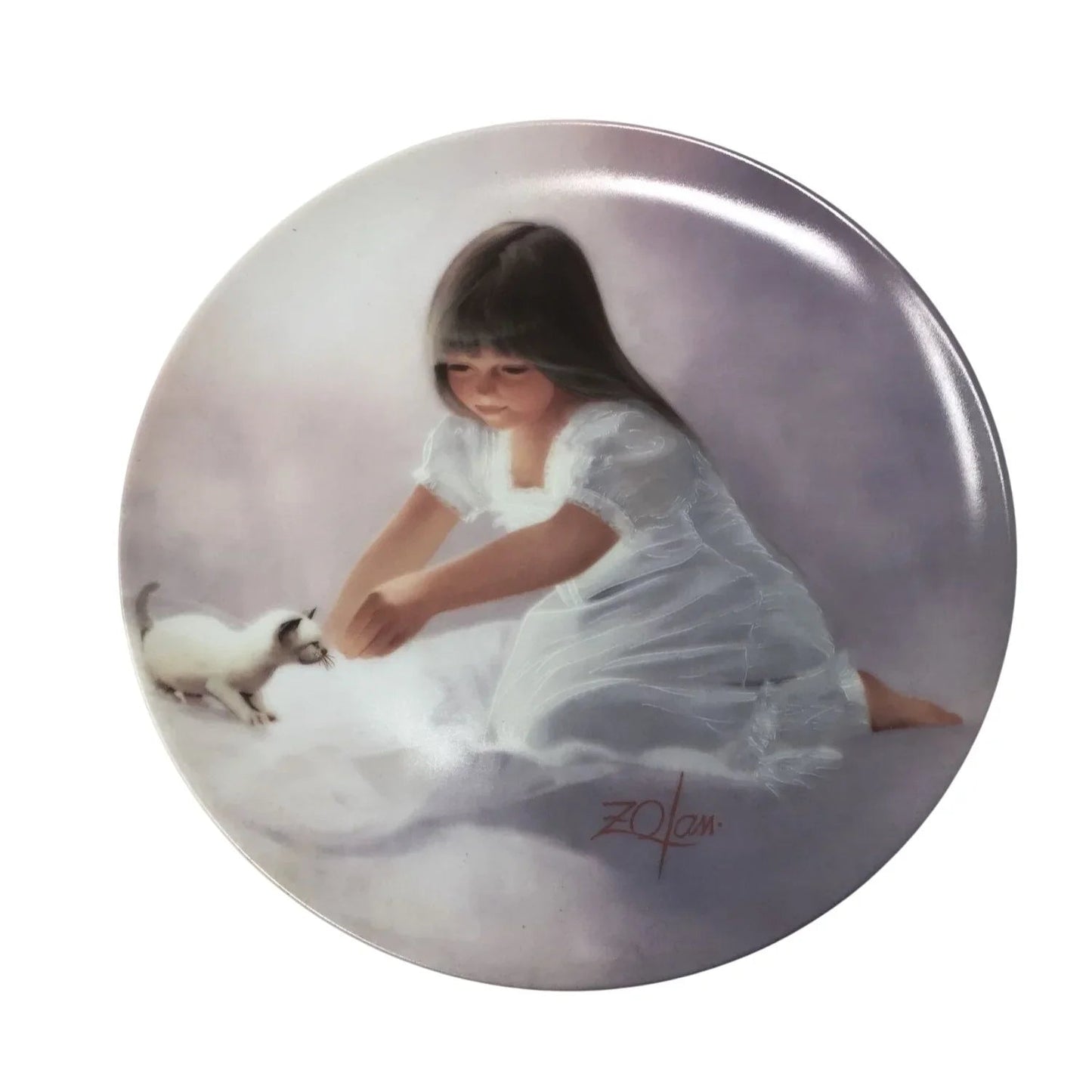 Vintage Zolan Collector Plate ''Tender Beginning'' (7.5'' Wide) - ZOLAN - Plates - A+ Stuff