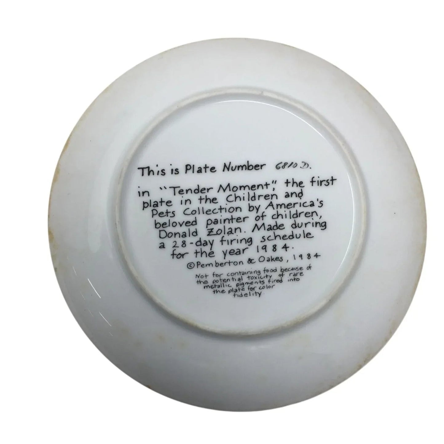 Vintage Zolan Collector Plate ''Tender Moment'' - zolan - Plates - A+ Stuff