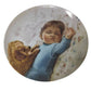 Vintage Zolan Collector Plate ''Waiting to Play'' Sleeping Baby & Puppy - zolan - Plates - A+ Stuff