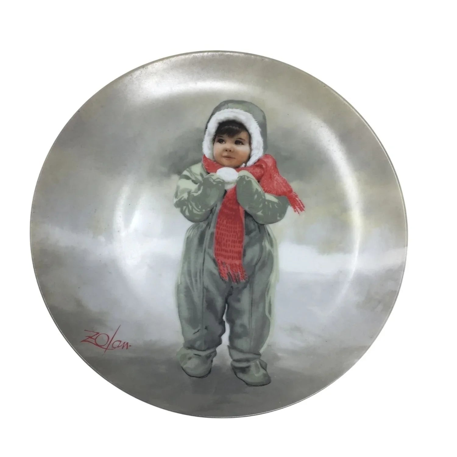 Vintage Zolan Collector Plate ''Winter Angel'' (Plate 2162 A) - zolan - Plates - A+ Stuff