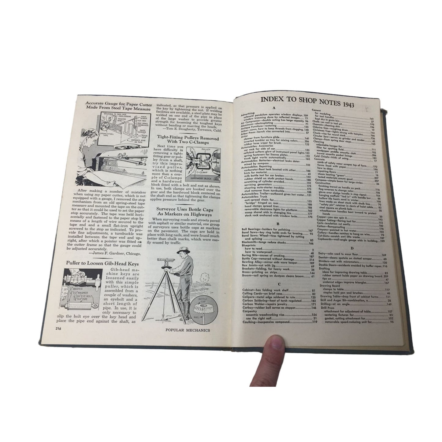 Vintage Popular Mechanics Shop Notes and Mechanics Guide 1943