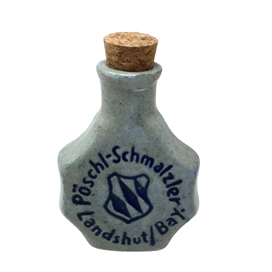Vintage Miniature Ceramic Bottle of Pöschl Schmalzler Snuff Tobacco