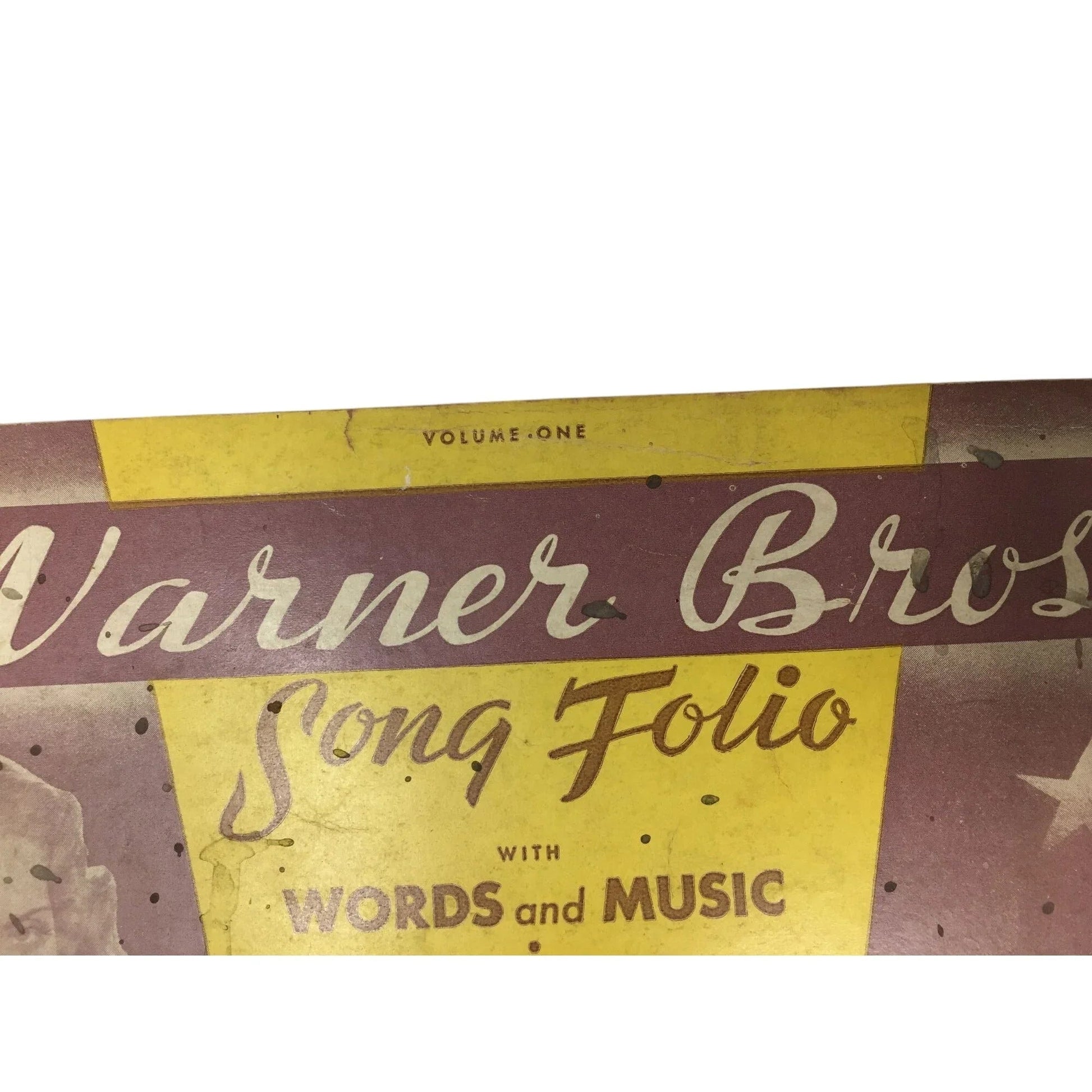 Volume 1 - Warner Bros Song Folio with words and music - A+ Stuff - SHEET MUSIC - A+ Stuff