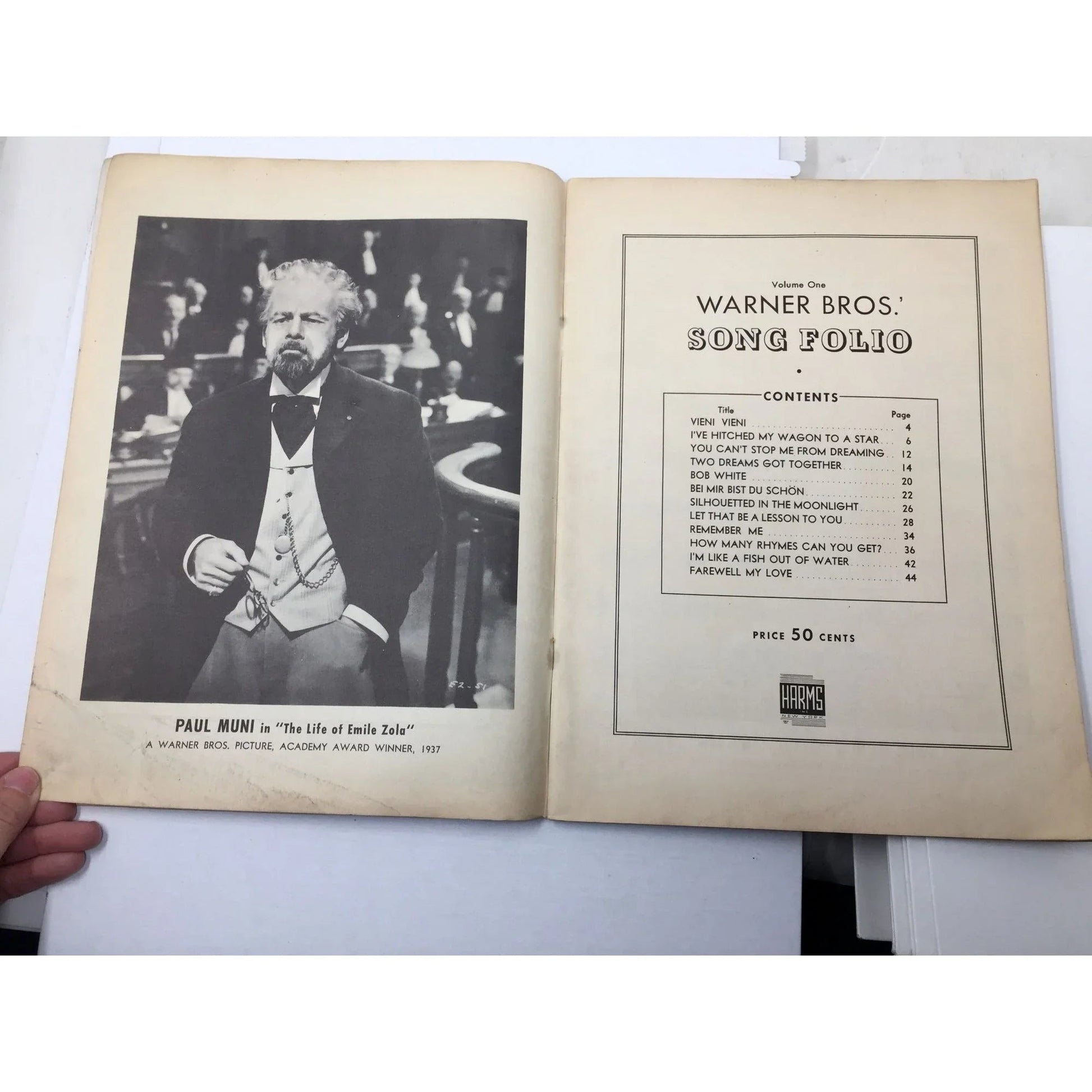 Volume 1 - Warner Bros Song Folio with words and music - A+ Stuff - SHEET MUSIC - A+ Stuff