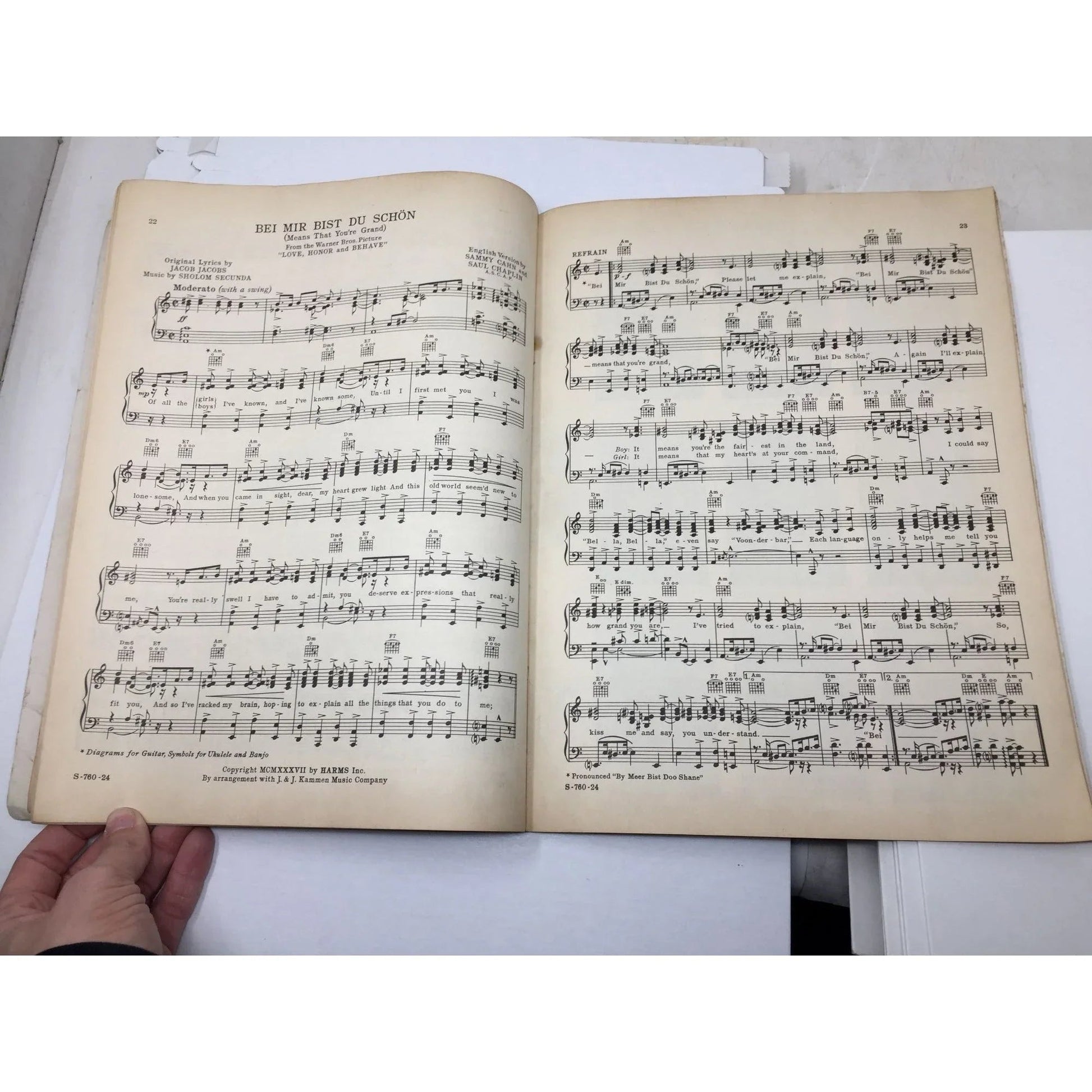 Volume 1 - Warner Bros Song Folio with words and music - A+ Stuff - SHEET MUSIC - A+ Stuff
