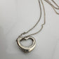 Tiffany & Co Open Heart Necklace in Sterling Silver with Dust Bag & Box