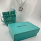 Tiffany & Co Open Heart Necklace in Sterling Silver with Dust Bag & Box