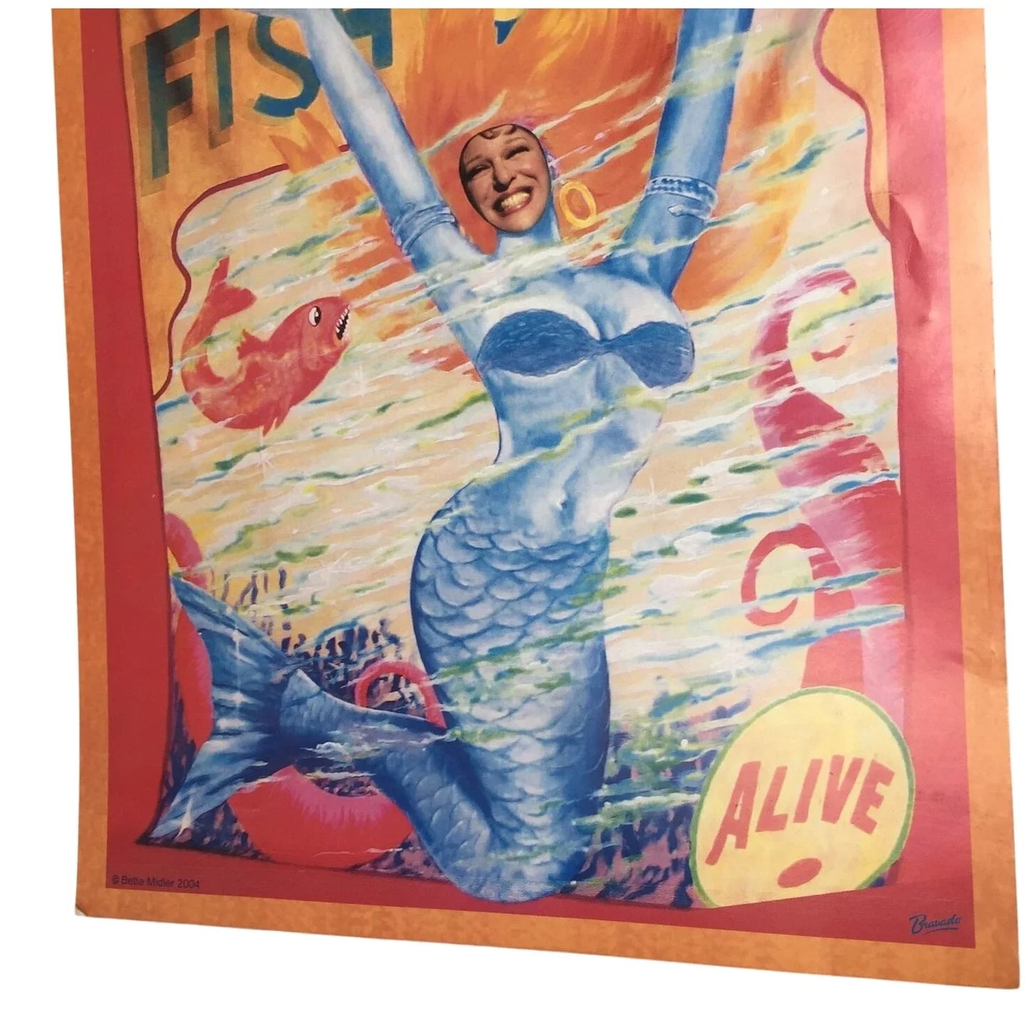 Bette Midler As Delores the Fish Girl Concert Poster 19x13 inches (2004) - A+ Stuff