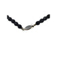 Women's Black Beaded Necklace with Gold Tone Clasp