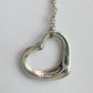 Tiffany & Co Elsa Peretti Open Heart Necklace in Sterling Silver with Dust Bag & Box