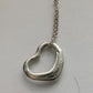 Tiffany & Co Elsa Peretti Open Heart Necklace in Sterling Silver with Dust Bag & Box