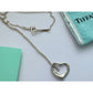 Tiffany & Co Elsa Peretti Open Heart Necklace in Sterling Silver with Dust Bag & Box