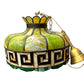 Vintage Tiffany Style Green Slag Stained Glass Chandelier - Greek Key Border Pendant Light Unbranded  A+ Stuff
