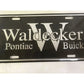 Waldecker Pontiac Buick License Plate - Black and Silver - A+ Stuff - Auto Part - A+ Stuff