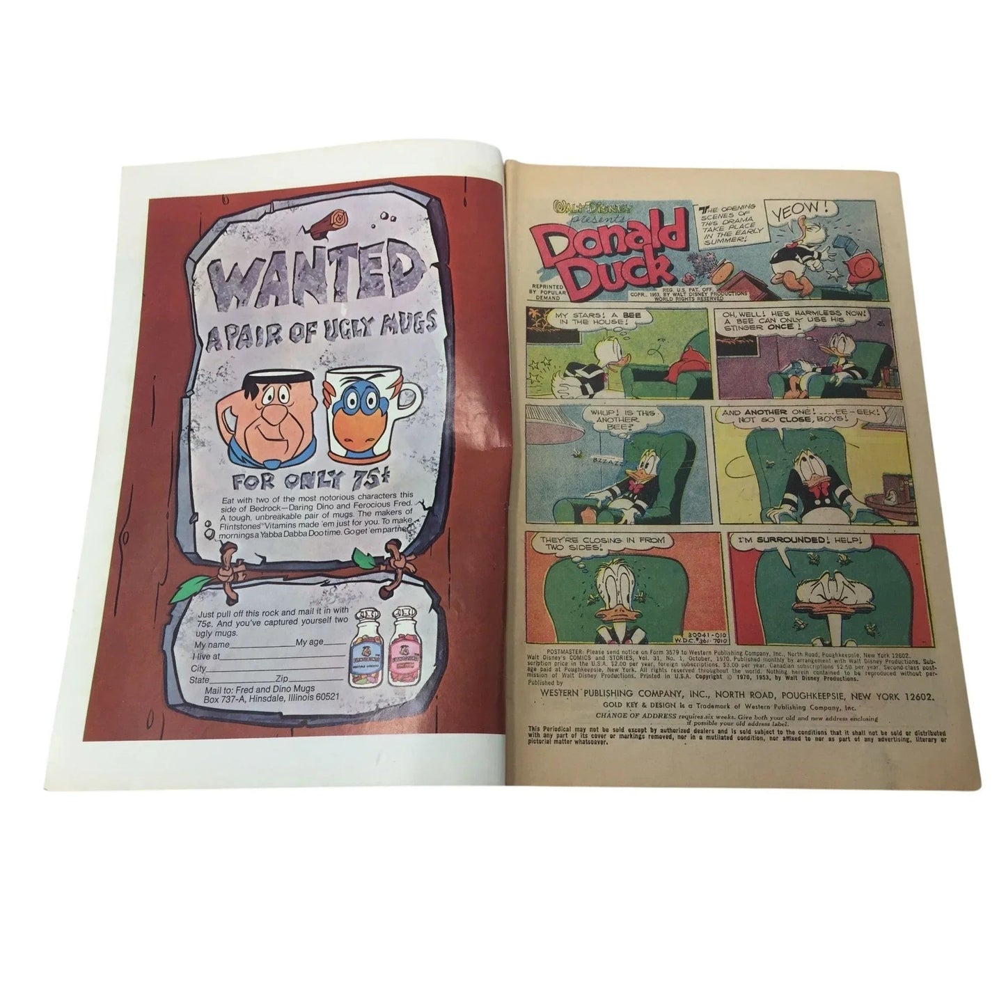 ''Walt Disney's Comics and stories'' Vintage 1970 Comic Book - A+ Stuff - Books - A+ Stuff