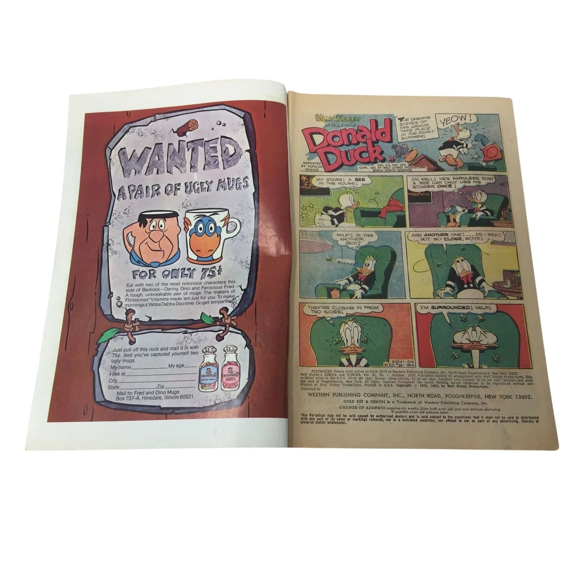 ''Walt Disney's Comics and stories'' Vintage 1970 Comic Book - A+ Stuff - Books - A+ Stuff