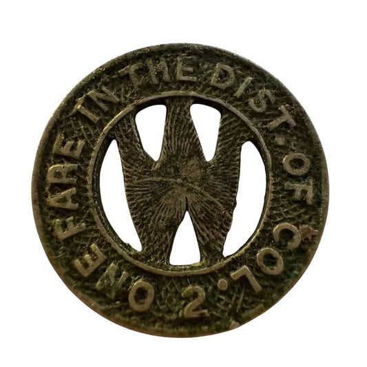 Washington DC Capital Transit Company One Fare Transit Token - A+ Stuff - Collectible Coins & Currency - A+ Stuff
