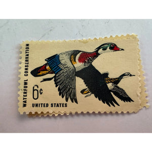 Waterfowl Conservation and Alabama United States 6 Cent Postage stamps