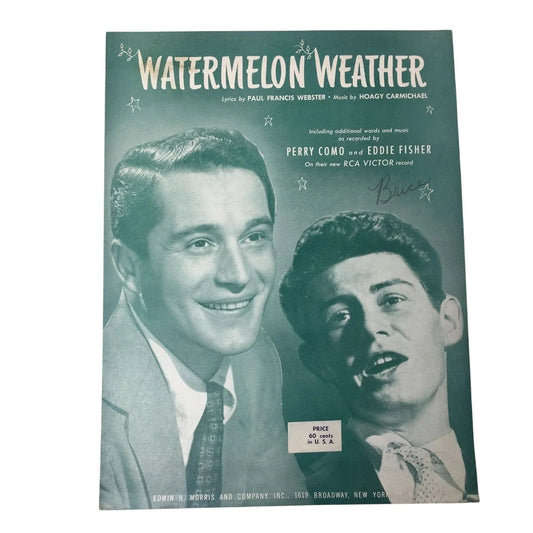 WATERMELON WEATHER Vintage 1952 Sheet music - A+ Stuff - Sheet Music - A+ Stuff