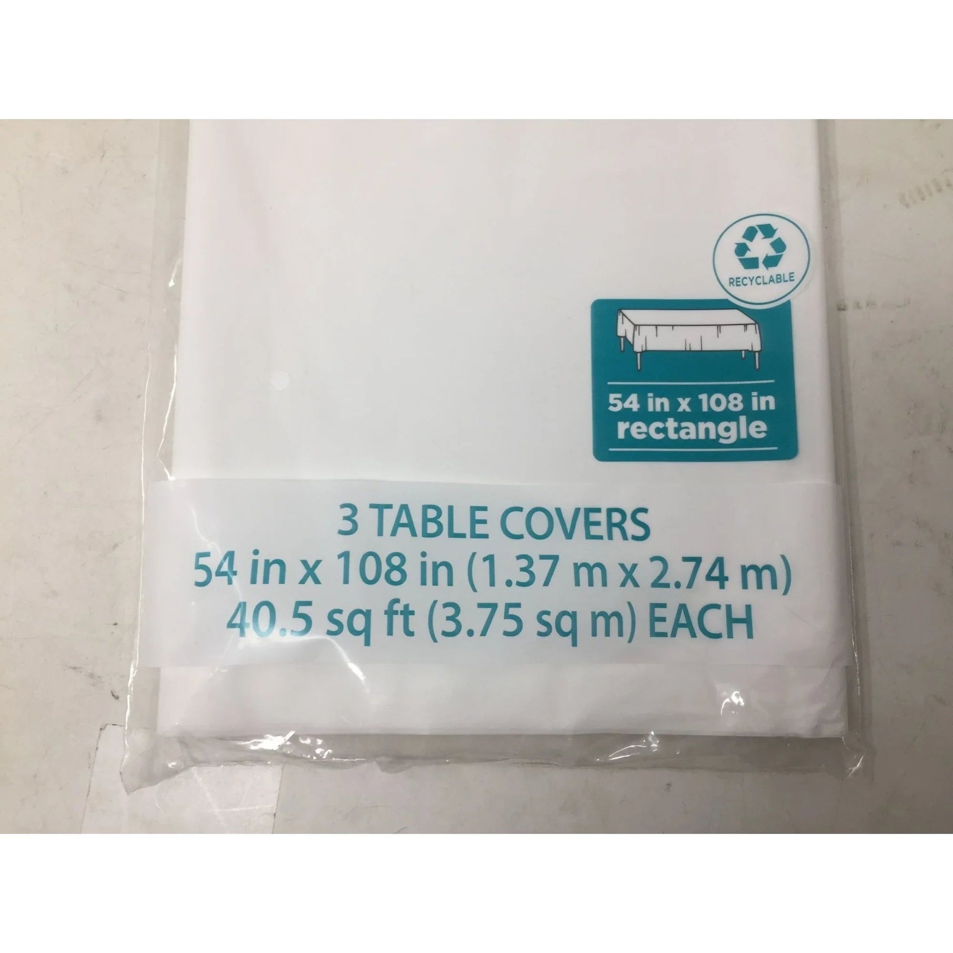 Way To Celebrate White Table Covers (Value 3 Pack) - A+ Stuff - Holiday Table Decor - A+ Stuff