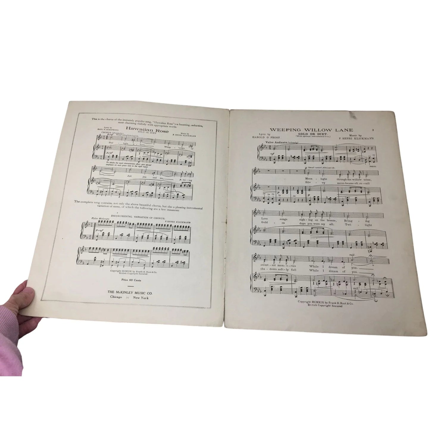''Weeping Willow Lane'' Vintage Sheet Music Book - A+ Stuff - SHEET MUSIC - A+ Stuff